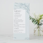 Elegant Boho Fleur sauvage menu mariage (Debout devant)