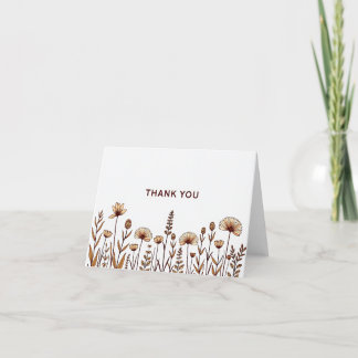 Élégant Boho Fleur Sauvage Merci