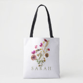 Elégant Boho Fleur sauvage Sac fourre-tout Floral (Devant)