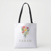 Elégant Boho Fleur sauvage Sac fourre-tout Floral (Devant)