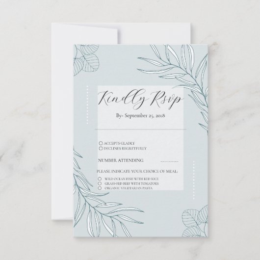 élégant Boho Fleur sauvage Wedding RSVP (Devant)