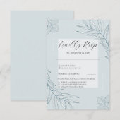 élégant Boho Fleur sauvage Wedding RSVP (Devant / Derrière)