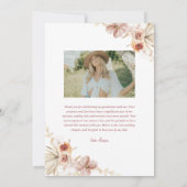 Elegant Boho Floral | Afstuderen bedankpas Bedankkaart (Achterkant)