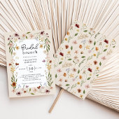 Elégant Boho Floral Bridal Shower Invitation