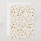 Elégant Boho Floral Bridal Shower Invitation (Dos)