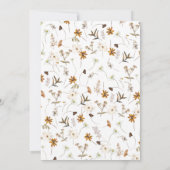 Elegant Boho Floral Bridal Shower Kaart (Achterkant)