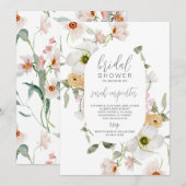 Elegant Boho Floral Bridal Shower Kaart (Voorkant / Achterkant)