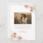 Élégant Boho Floral | Carte de remerciements photo (Dos)