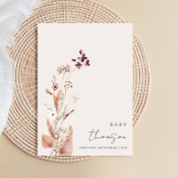 Elégant Boho Floral Faire-part de grossesse
