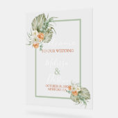 Elégant Boho Floral Fall Beach Mariage Bienvenue (Angle)