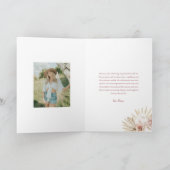 Elegant Boho Floral | Foto Afstuderen Dank u Bedankkaart (Binnen)