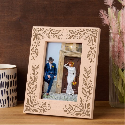 Elegant Boho Floral Gegraveerde Lijstjes