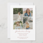 Elégant Boho Floral Graduation Invitation (Dos)
