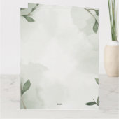 Elégant Boho Floral Greenery Carte Mariage (Dos)