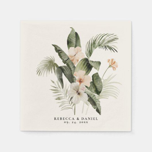 Elegant Boho Floral Greenery Servet (Voorkant)