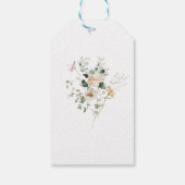 Elegant Boho Floral Greenery Wedding Cadeaulabel (Achterkant)