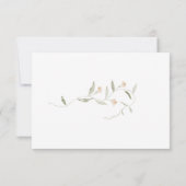 Elegant Boho Floral Greenery Wedding RSVP Kaartje (Achterkant)