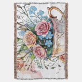 Élégant boho floral lanceur couverture (devant Vertical)
