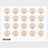 Élégant Boho Floral Mariage autocollant (Feuille)