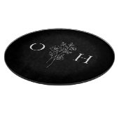 Elegant Boho Floral Monogram Cutting Board Snijplank (Hoek)