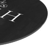 Elegant Boho Floral Monogram Cutting Board Snijplank (Hoek)