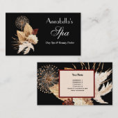 Elegant Boho Floral Spa Visitekaartje (Voorkant / Achterkant)