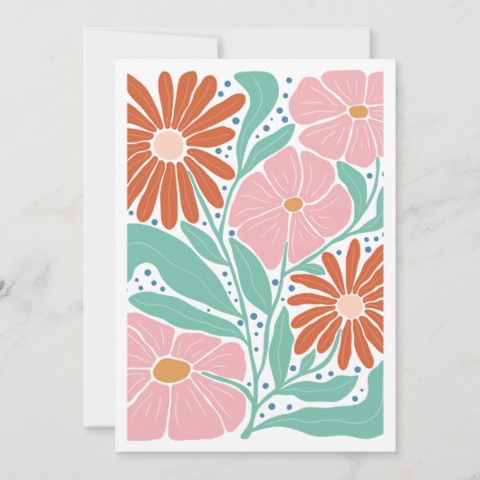 Elegant Boho Floral Vrijgezellenfeest Kaart (Achterkant)