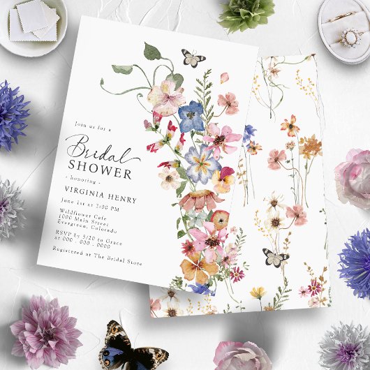 Elegant Boho Floral Vrijgezellenfeest Kaart