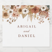 Elegant Boho Floral Wedding  Bier Etiket (Enkel label)