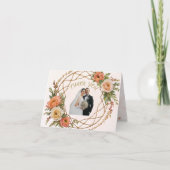 Elegant Boho Floral Wedding Hartelijk dank Bedankkaart (Voorkant)