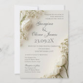 Elegant Boho Floral Wedding Invitation Kaart (Voorkant)