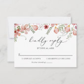 Elegant Boho Floral Wedding RSVP Kaart (Voorkant)