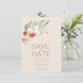 Elegant Boho Floral Wedding Save the Date (Staand voorkant)