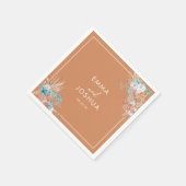 Elegant Boho Floral Wedding Servet (Hoek)