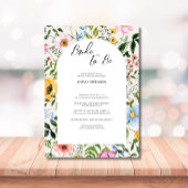 Elegant Boho Floral Wildflower Bridal Brunch Kaart