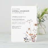 Elegant Boho Floral Wildflower Vrijgezellenfeest Kaart (Staand voorkant)