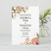 Elegant Boho Flowers Lijst Kaart (Staand voorkant)