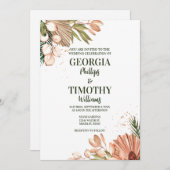 Elegant Boho Flowers Lijst Kaart (Voorkant / Achterkant)