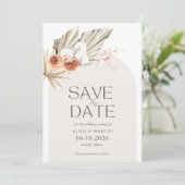 Elegant Boho Foto Wedding Save the Date (Staand voorkant)
