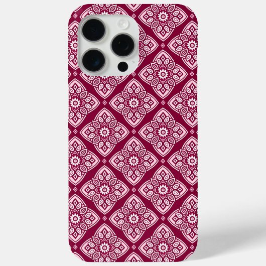 Elegant Boho geometrisch bloemenpatroon Case-Mate iPhone Case (Achterkant)