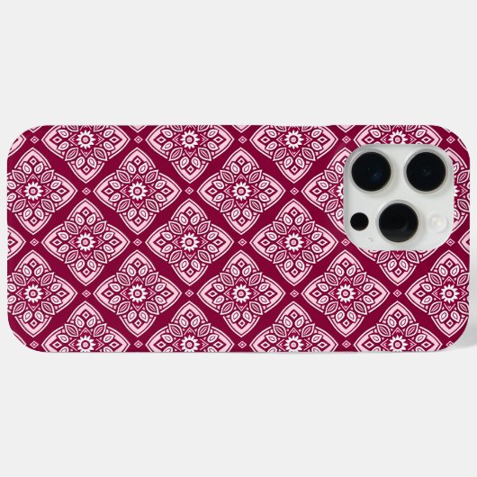 Elegant Boho geometrisch bloemenpatroon Case-Mate iPhone Case (Achterkant (horizontaal))