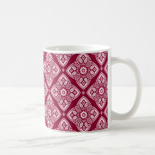 Elegant Boho geometrisch bloemenpatroon Koffiemok
