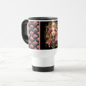 Elegant Boho Girl Black and Pink Mug (Devant gauche)
