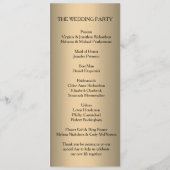 Elegant Boho Golden Floral bruiloft programma (Achterkant)