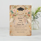 Elegant Boho Graduation Carte d'invitation (Debout devant)