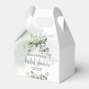 Elegant boho groen eucalyptus goud Vrijgezellenfee Bedankdoosjes