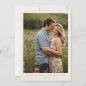 Elegant Boho Iris Mariage Photo Invitation (Dos)