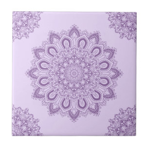 Elegant Boho Lavender Paars Mandala Tegeltje