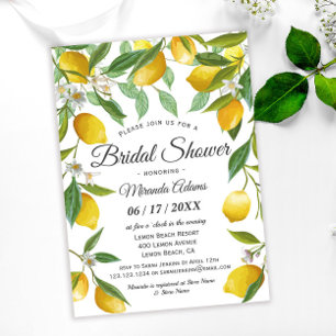 Elegant Boho Lemon Summer Vrijgezellenfeest Kaart
