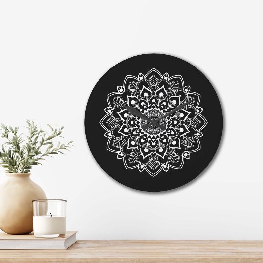 Elegant Boho Mandala  Grote Klok